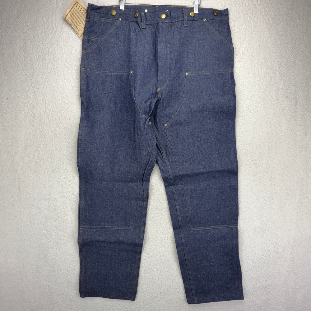 Carhartt Denim Logger Dungaree Double Knee Jeans Mens 42x34 WU138 NWT NOS